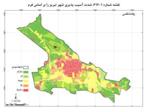 نقشه آسیب پذیری شهر تبریز