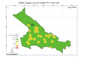 نقشه تجهیزات و تاسسیات خطرناک شهر تبریز 1395