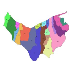 شیپ فایل شهرستان های استان مازندران 1399