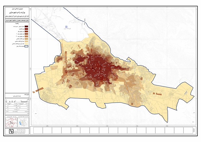 دانلود نقشه توسعه ادواری شهر تبریز