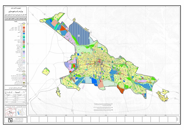 دانلود نقشه کاربری اراضی پیشنهادی شهر تبریز