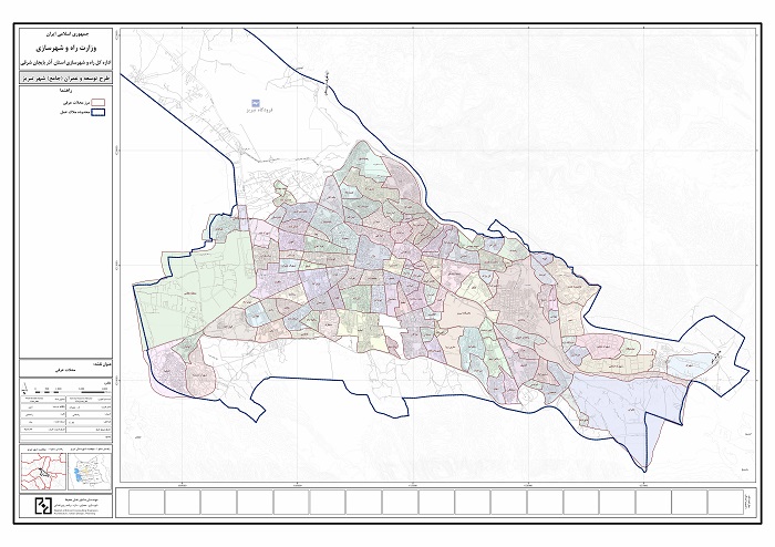 دانلود نقشه محلات شهر تبریز