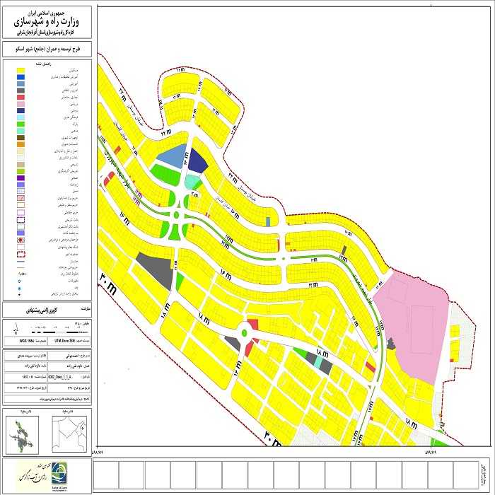 نقشه کاربري اراضي پيشنهادي شهر اسکو 1400