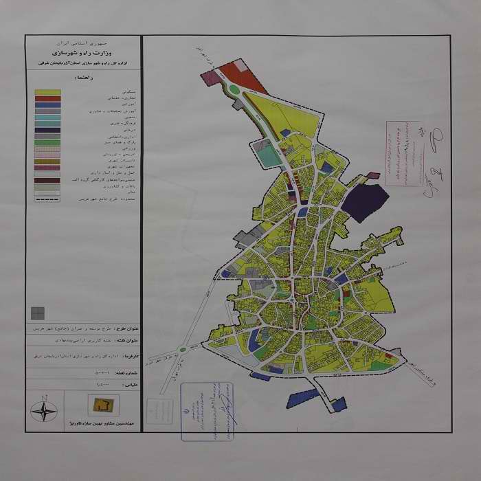 نقشه کاربري اراضي پيشنهادي شهر هریس