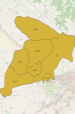 دانلود جدیدترین نقشه های تقسیمات کشوری استان البرز 1401