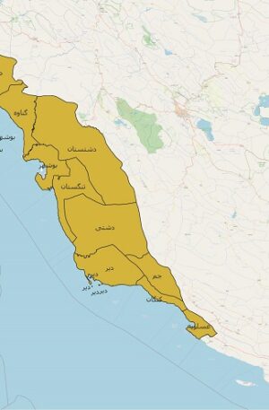 دانلود جدیدترین نقشه های تقسیمات کشوری استان بوشهر 1401