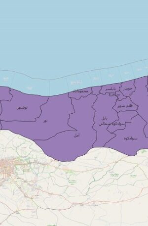 دانلود جدیدترین نقشه های تقسیمات کشوری استان مازندران 1401