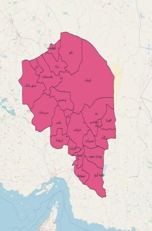 دانلود جدیدترین نقشه های تقسیمات کشوری استان کرمان 1401