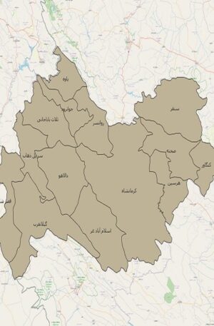 دانلود جدیدترین نقشه های تقسیمات کشوری استان کرمانشاه 1401