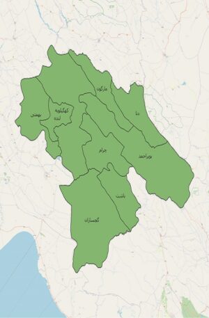 دانلود جدیدترین نقشه های تقسیمات کشوری استان کهگیلویه و بویراحمد 1401