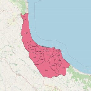 دانلود نقشه‌های شیپ فایل تقسیمات کشوری استان گیلان 1401