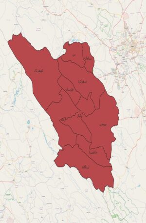 دانلود جدیدترین نقشه های تقسیمات کشوری استان چهارومحال بختیاری 1401