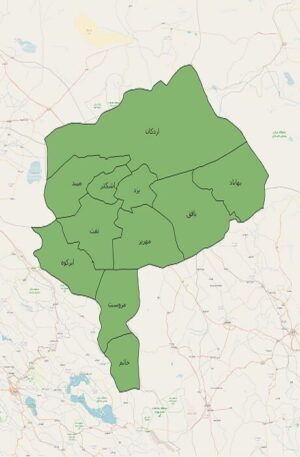 دانلود جدیدترین نقشه های تقسیمات کشوری استان یزد 1401