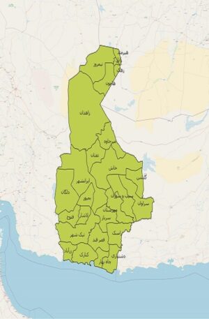 دانلود جدیدترین نقشه های تقسیمات کشوری استان سیستان و بلوچستان 1401