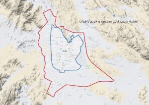 دانلود نقشه شیپ فایل محدوده و حریم شهر زاهدان