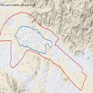 دانلود نقشه شیپ فایل محدوده و حریم شهر زنجان