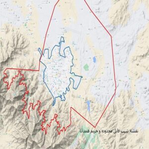 دانلود نقشه شیپ فایل محدوده و حریم شهر همدان