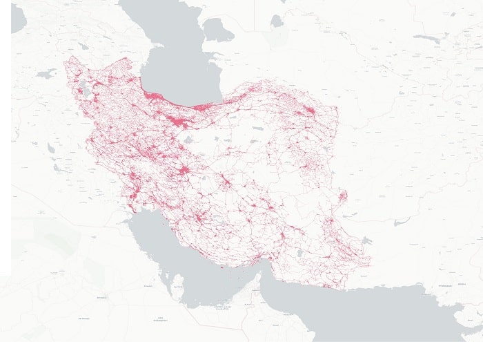 دانلود جدیدترین نقشه شیپ فایل شبکه راههای کل ایران 1402