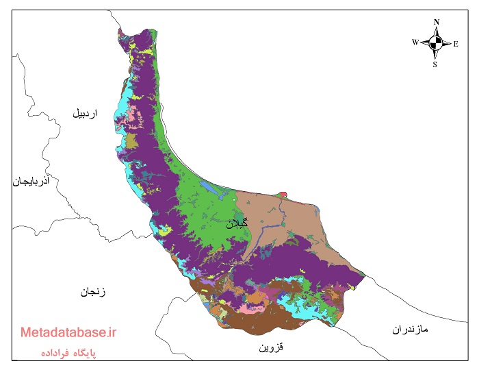 نقشه کاربری اراضی گیلان
