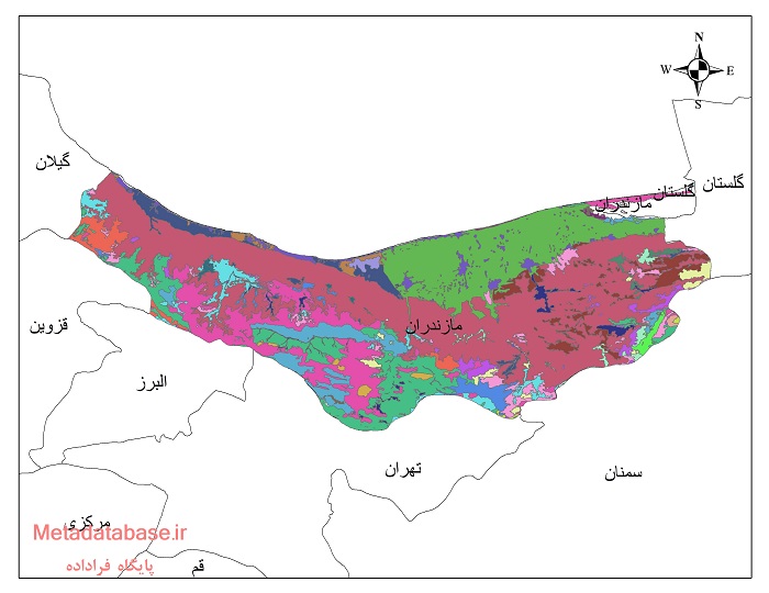 نقشه کاربری اراضی مازندران