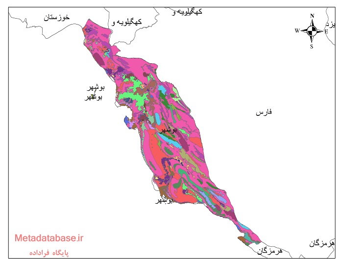 نقشه کاربری اراضی بوشهر