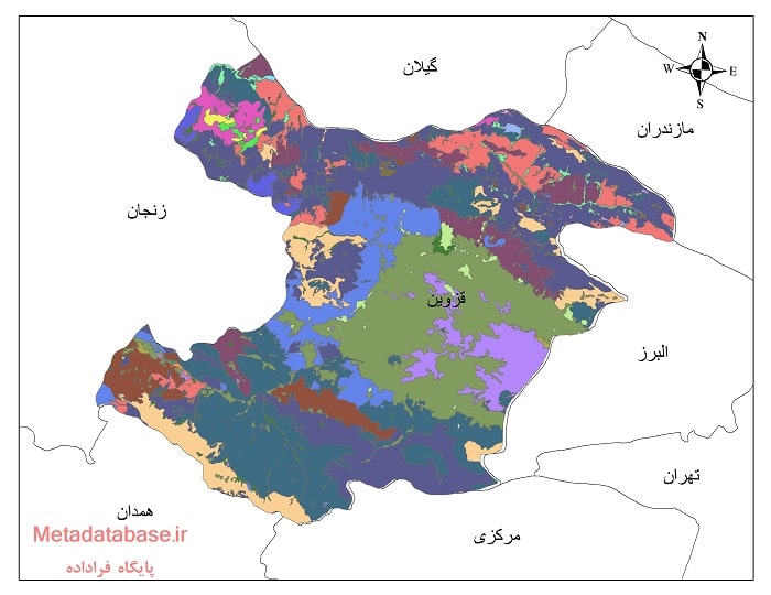 نقشه کاربری اراضی قزوین