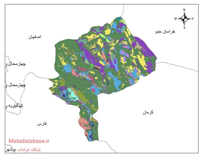 نقشه کاربری اراضی استان یزد