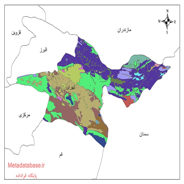 دانلود نقشه شیپ فایل کاربری اراضی تهران