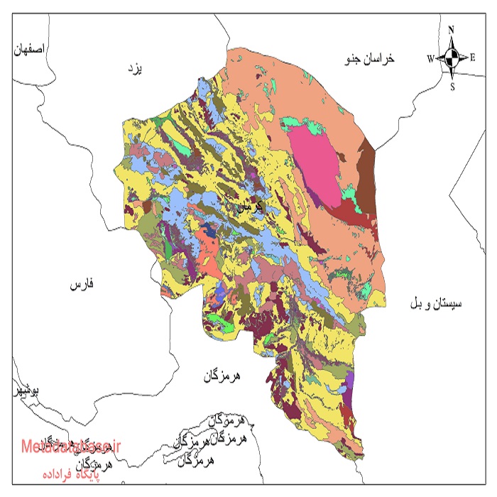 دانلود نقشه شیپ فایل کاربری اراضی کرمان