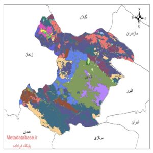 دانلود نقشه شیپ فایل کاربری اراضی قزوین