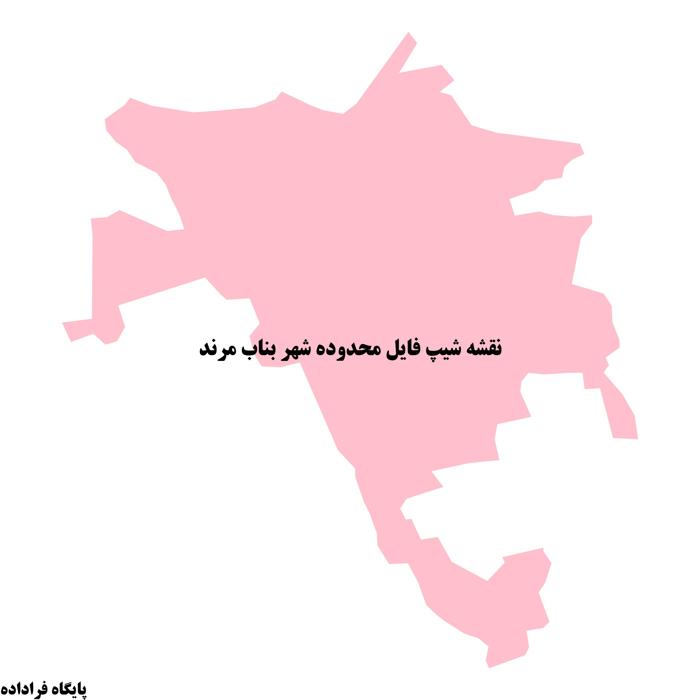 دانلود نقشه شیپ فایل محدوده شهر بناب مرند