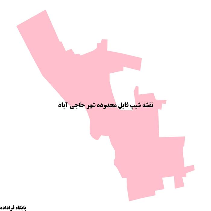 دانلود نقشه شیپ فایل محدوده شهر حاجی آباد