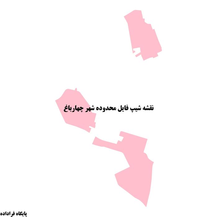 دانلود نقشه شیپ فایل محدوده شهر چهارباغ