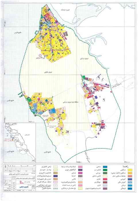 نقشه کاربری اراضی بوشهر