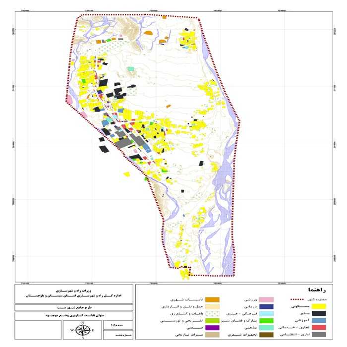 دانلود طرح جامع شهر بنت + آلبوم نقشه ها
